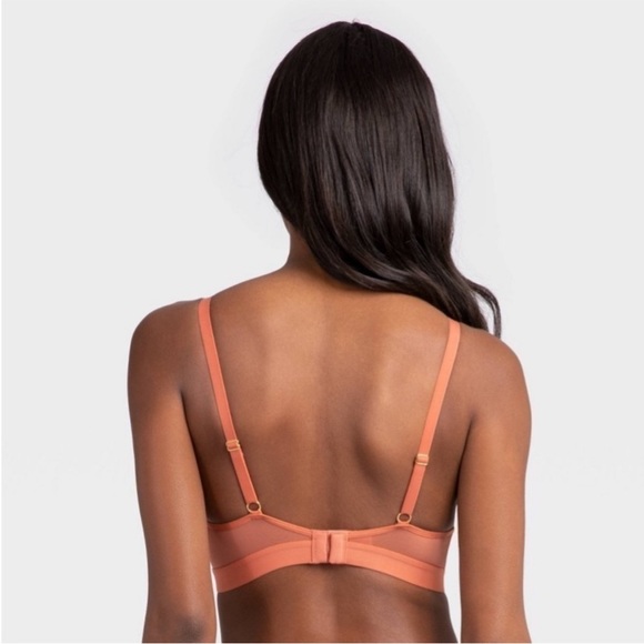All.You. LIVELY Woman’s Mesh Trim Bralette Terracotta Orange Size M | NWT! - Picture 3 of 12